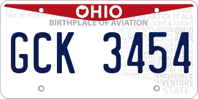 OH license plate GCK3454