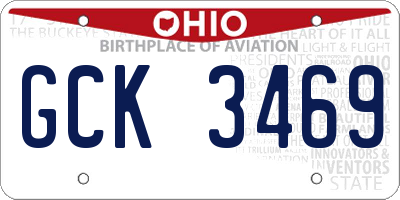 OH license plate GCK3469