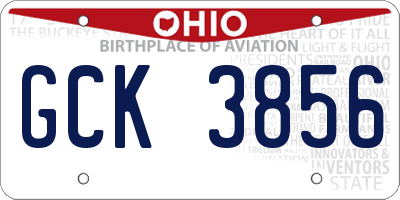 OH license plate GCK3856