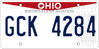 OH license plate GCK4284