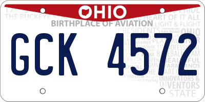 OH license plate GCK4572