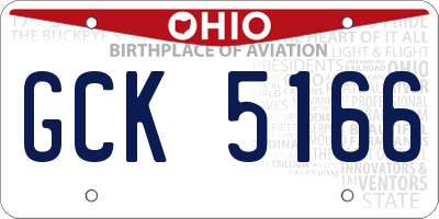 OH license plate GCK5166