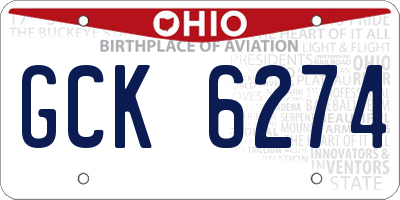 OH license plate GCK6274