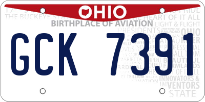 OH license plate GCK7391