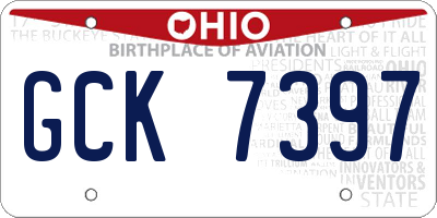 OH license plate GCK7397