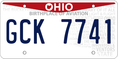 OH license plate GCK7741