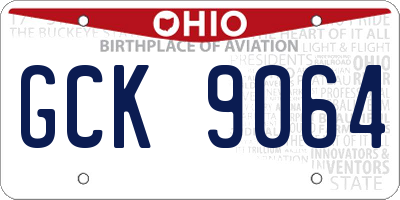 OH license plate GCK9064