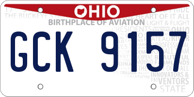 OH license plate GCK9157