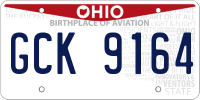 OH license plate GCK9164
