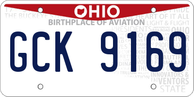 OH license plate GCK9169