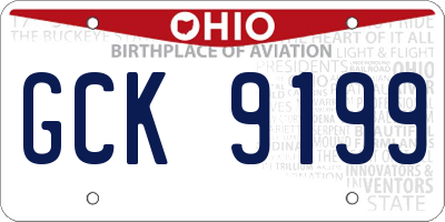 OH license plate GCK9199
