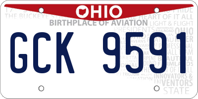 OH license plate GCK9591