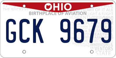 OH license plate GCK9679