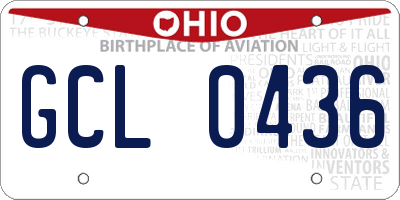 OH license plate GCL0436