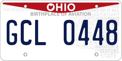 OH license plate GCL0448
