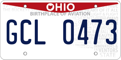 OH license plate GCL0473