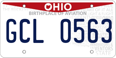 OH license plate GCL0563