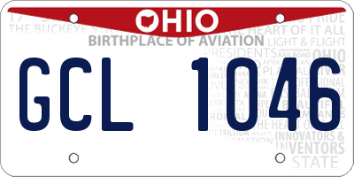 OH license plate GCL1046