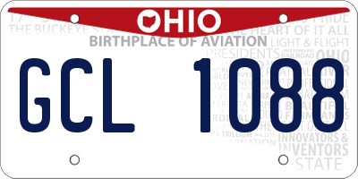 OH license plate GCL1088