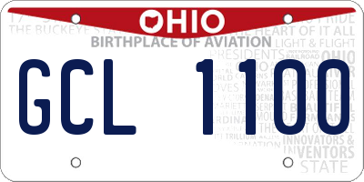 OH license plate GCL1100