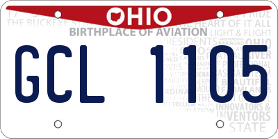 OH license plate GCL1105