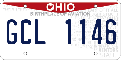 OH license plate GCL1146