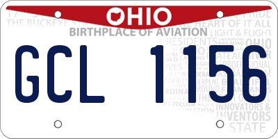 OH license plate GCL1156