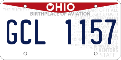 OH license plate GCL1157