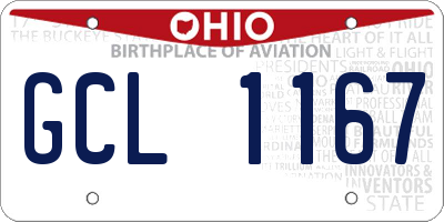 OH license plate GCL1167