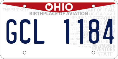 OH license plate GCL1184