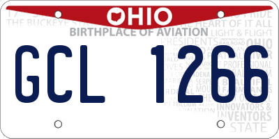 OH license plate GCL1266