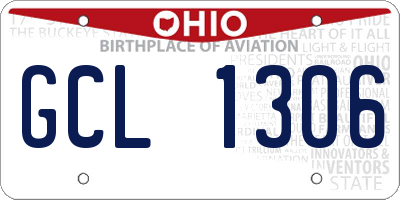 OH license plate GCL1306