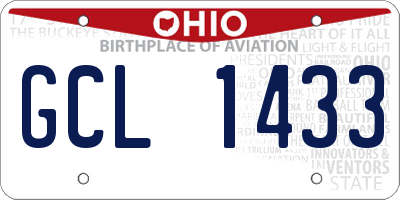 OH license plate GCL1433