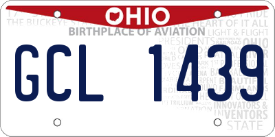 OH license plate GCL1439