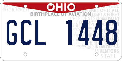 OH license plate GCL1448