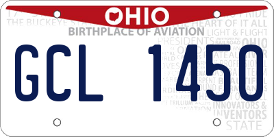 OH license plate GCL1450