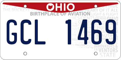 OH license plate GCL1469