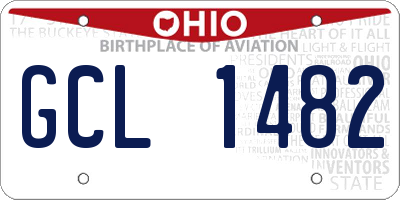 OH license plate GCL1482