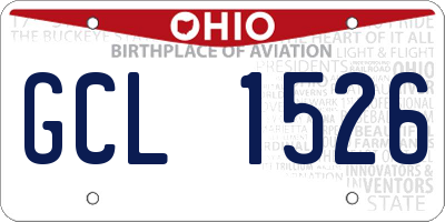 OH license plate GCL1526