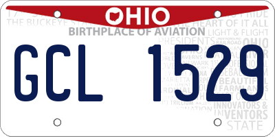 OH license plate GCL1529