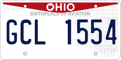 OH license plate GCL1554