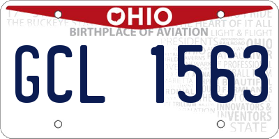 OH license plate GCL1563