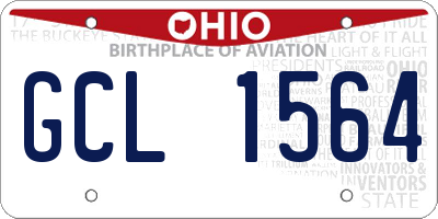 OH license plate GCL1564