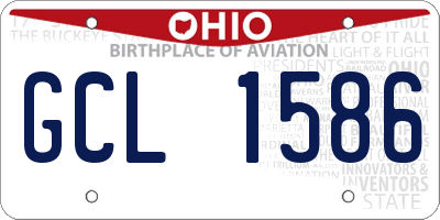 OH license plate GCL1586