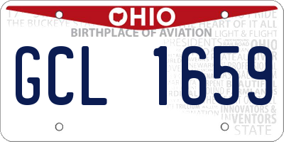 OH license plate GCL1659