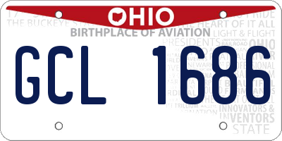 OH license plate GCL1686