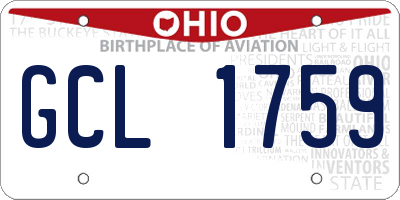 OH license plate GCL1759