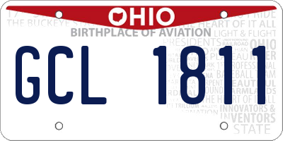 OH license plate GCL1811