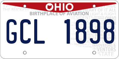 OH license plate GCL1898