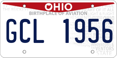 OH license plate GCL1956